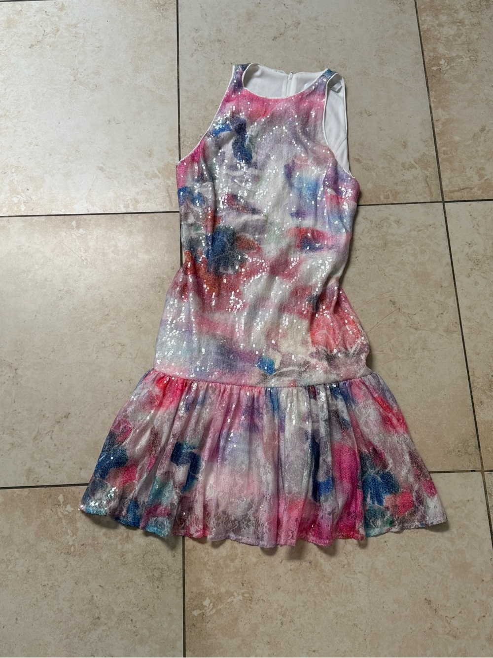 Sparkle Print Sleeveless Dress - Pink Multi